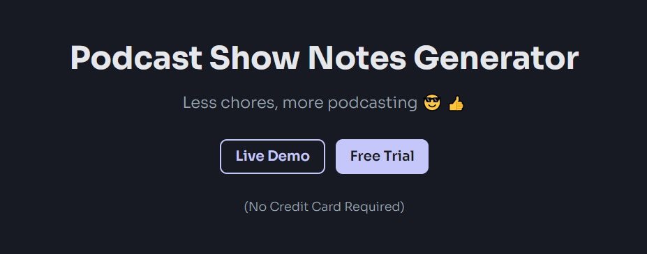 earn transcribing podcasts - show notes generator