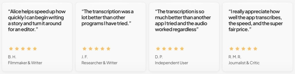 Alice Reviews