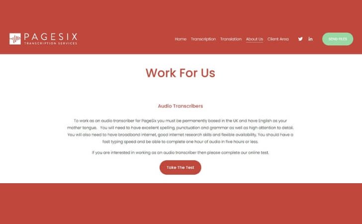 PageSix Transcription Services